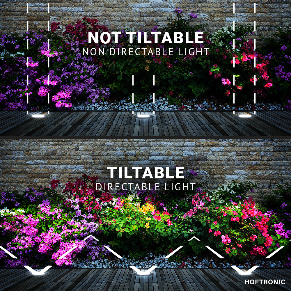 Set van 6 Lilly dimbare LED Grondspot - Kantelbaar - Overrijdbaar - Rond - 4000K neutraal wit - IP67 waterdicht - 3 jaar garantie - Zwart Grondspot bu