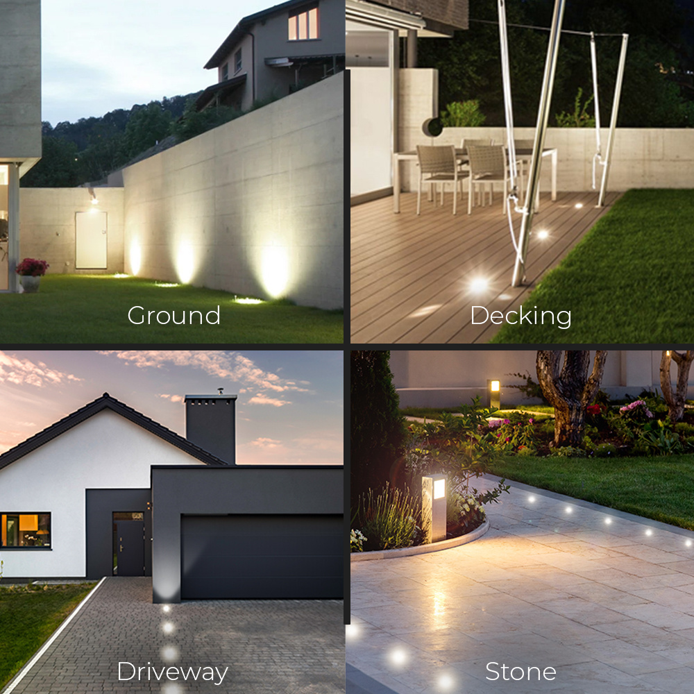 Set van 6 Lilly dimbare LED Grondspot - Kantelbaar - Overrijdbaar - Rond - 4000K neutraal wit - IP67 waterdicht - 3 jaar garantie - Zwart Grondspot bu