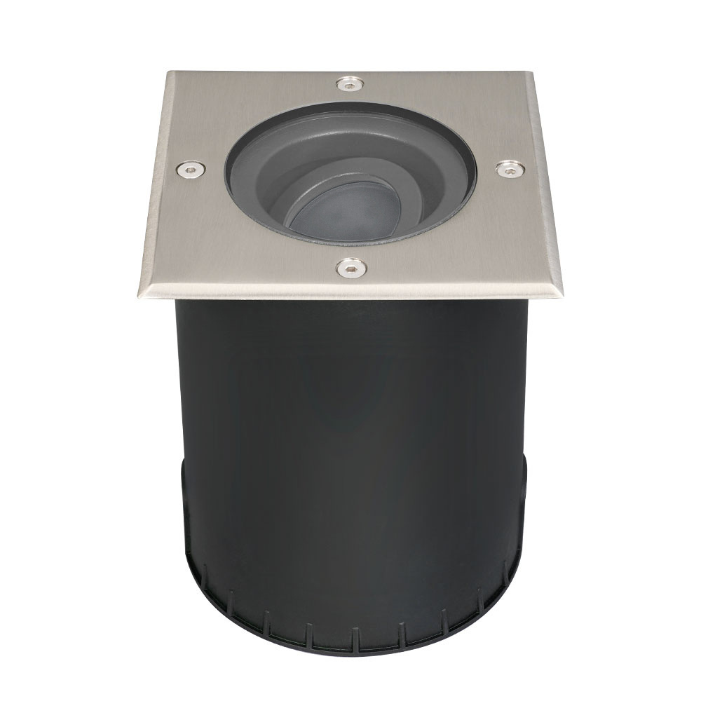 HOFTRONIC™ Cody LED Grondspot RVS - Dimbaar - Excl. GU10 lichtbron - Kantelbaar - Overrijdbaar - Vierkant - IP67 waterdicht