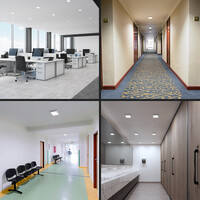 LED-Downlight - Quadratische Oberfläche - 12W - 1160 lm - 6500K tageslichtweiß - IP20 – Anbaumontage