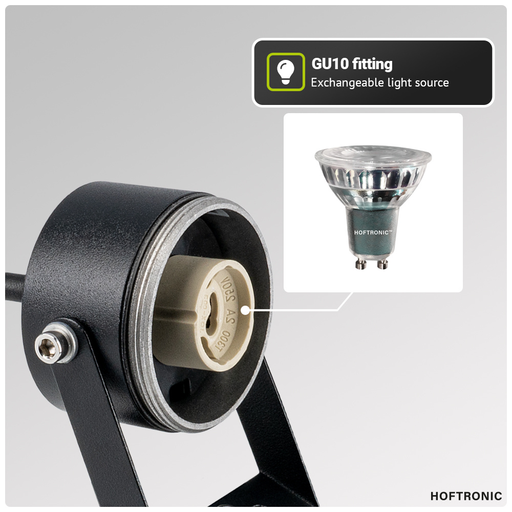 Spikey LED Prikspot 5 Watt 400lm 2700K zwart IP65 waterdicht - Tuin spots, spots bodem buiten