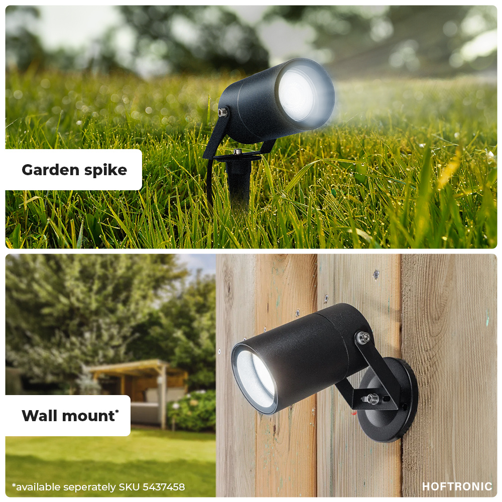 Spikey LED Prikspot 5 Watt 400lm 6000K Zwart IP65 waterdicht - Tuin spots, spots bodem buiten