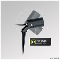 Spikey LED Prikspot 5 Watt 400lm 3000K Zwart IP65 waterdicht