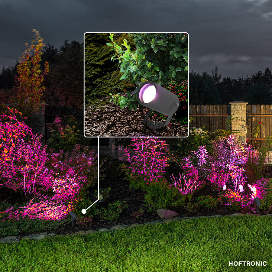 9x Smart Erdspießleuchte LED Spikey - - IP65 RGBWW Gartenbeleuchtung 