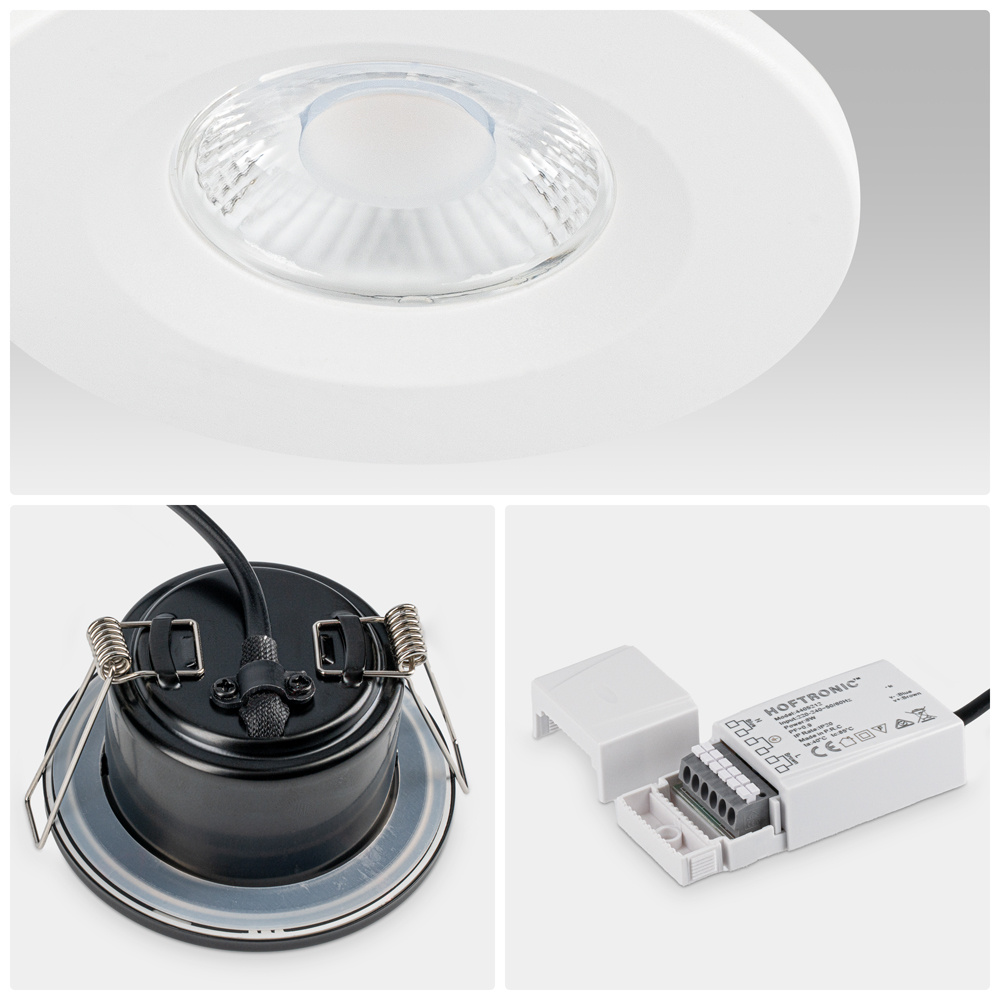 LED Einbaustrahler - 10er Satz - Dimmbar - 2700K - IP65 - Venezia Weiß
