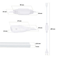 Dimbare LED Strip 25m - Lichtslang 6000K - 60 LEDs/m - IP65 voor buiten en binnen - SMD 2835 - Flex60 Series