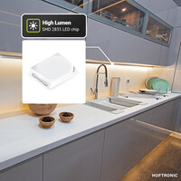 Dimmable LED Strip lights of 10m - 3000K Warm white - 60 LEDs/m - IP65 waterproof for indoor en outdoor - Plug & Play - SMD 2835 - Flex60 Series - LED Tape lights