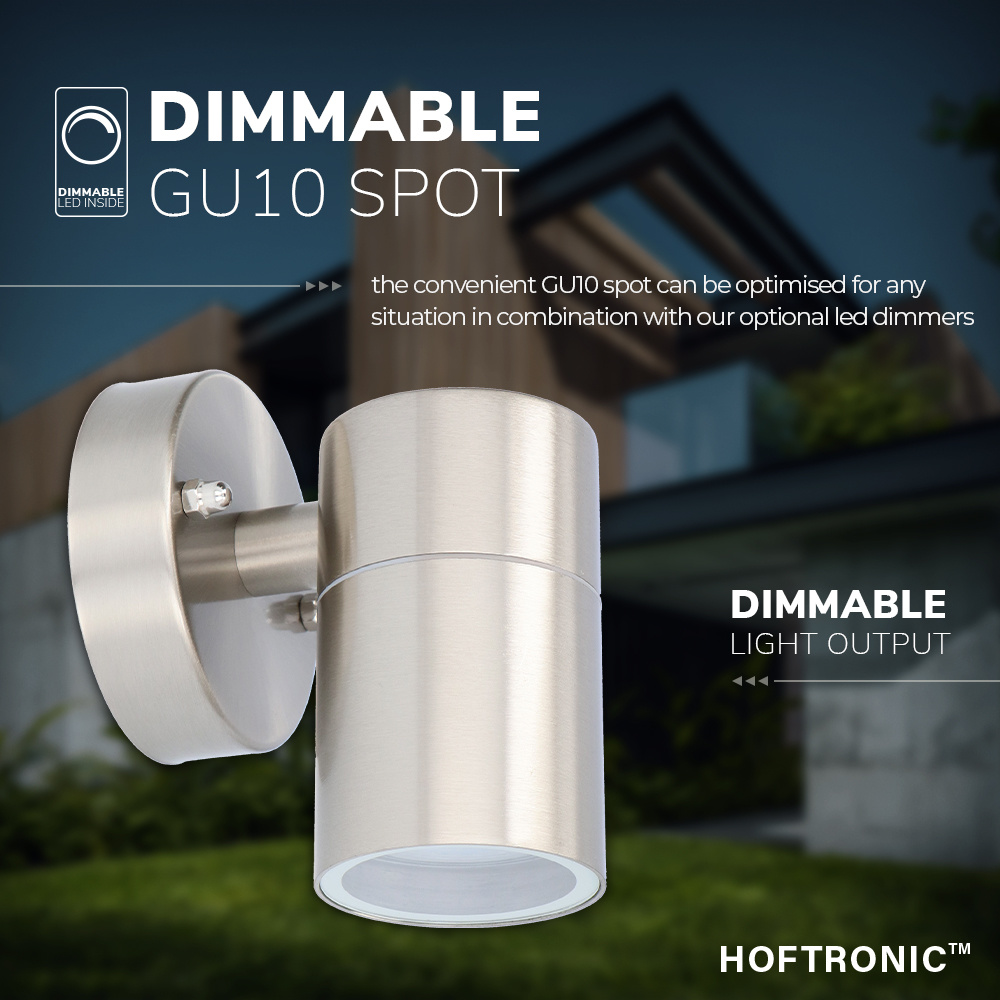 Set van 3 Wandlamp Mason - IP44 Spatwaterdicht - Muurlamp voor binnen en buiten - Incl. 6000K Daglicht witte GU10 spot - 5 watt 400 lumen - Dimbaar -