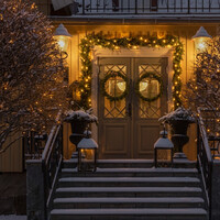2er-Set Weihnachtsbaumbeleuchtung Außenbereich - 8 funktionen - 120 Mikro LEDs - 19 Meter pro Schnur - Weinachtslichter - Lichtschnur