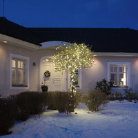 2er-Set Weihnachtsbaumbeleuchtung Außenbereich - 8 funktionen - 120 Mikro LEDs - 19 Meter pro Schnur - Weinachtslichter - Lichtschnur