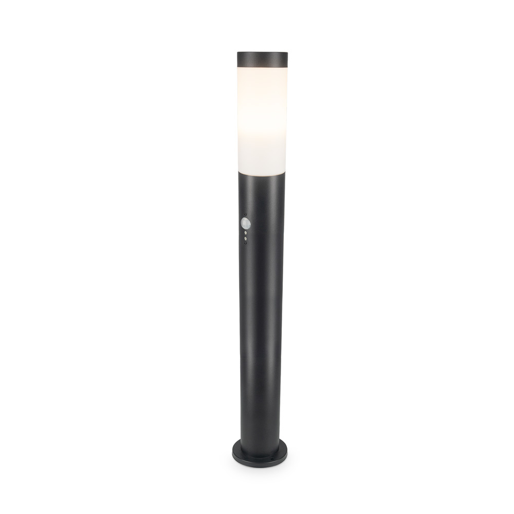 HOFTRONIC™ Dally LED Sokkellamp Zwart L Bewegingssensor Schemerschakelaar E27 fitting IP44 Waterdicht 110 cm tuinverlichting padverlichting