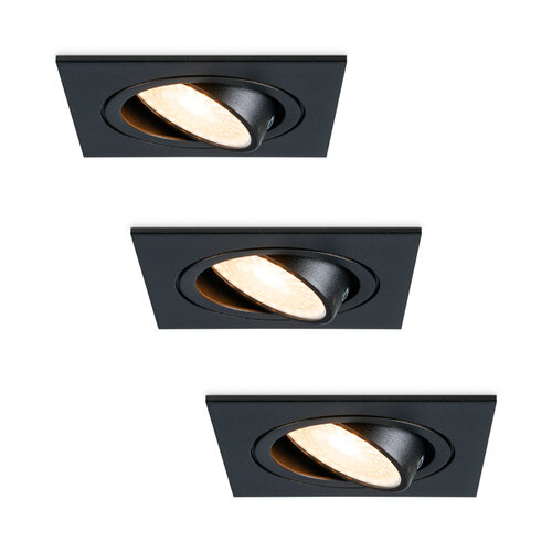 Black square on sale recessed downlights