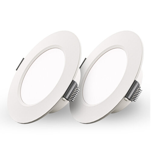 6000K cool white LED Downlights round, 2 years warranty