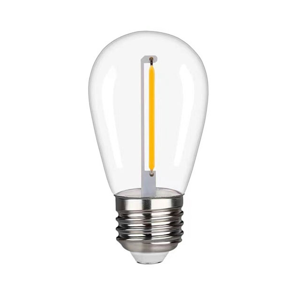 HOFTRONIC™ E27 - S14 - LED Lichtbron - Plastic - 3V 1W bulb - 2700K warm wit licht - Reservelampje voor lichtsnoerset