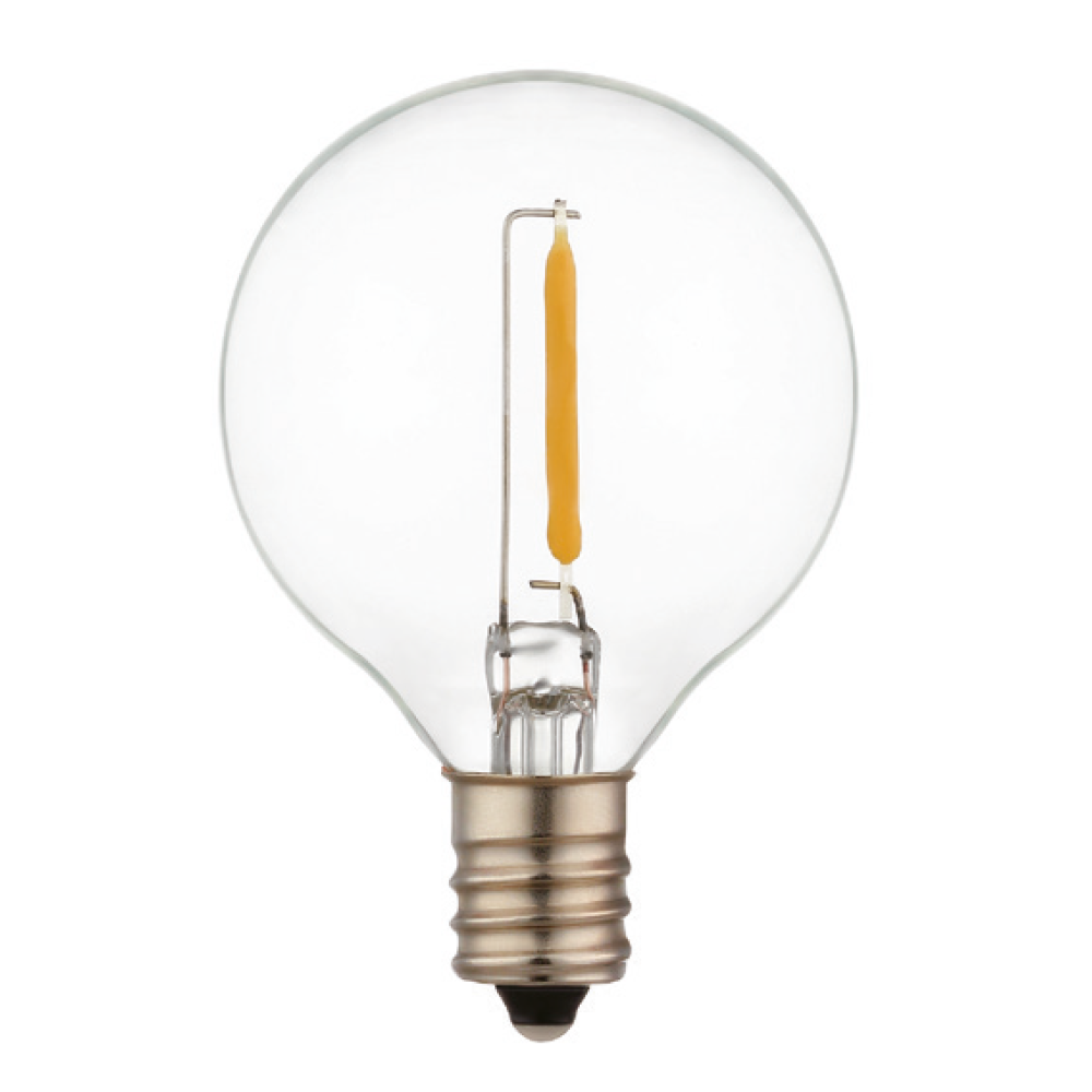 HOFTRONIC™ E12 - G40 - LED Lichtbron - Glas - 3V 1W bulb - 2700K warm wit licht - Reservelampje voor lichtsnoerset