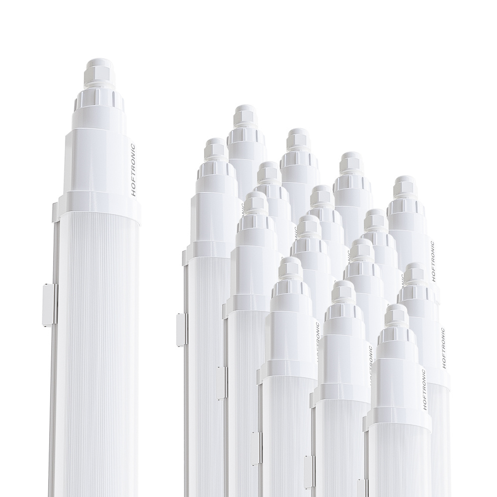 HOFTRONIC™ Q-Series - Set van 16 LED TL armaturen 150cm - IP65 Waterdicht - 48 Watt 5760 Lumen vervangt 192 Watt - 120lm/W - 6500K daglicht wit licht - gereedschapsloos Koppelbaar