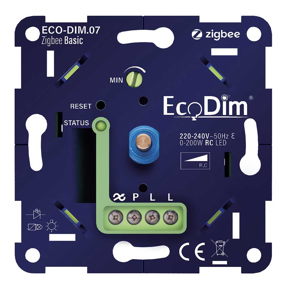 Zigbee Inbouw smart LED dimmer 0-200 Watt Fase afsnijding ECO-DIM.07
