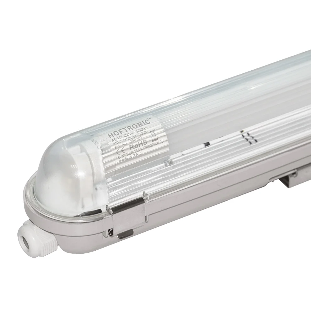 HOFTRONIC Ecoseries - LED TL armatuur 120cm IP65 - 4000K - 18W 3150lm (175lm/W) - Flikkervrij koppel