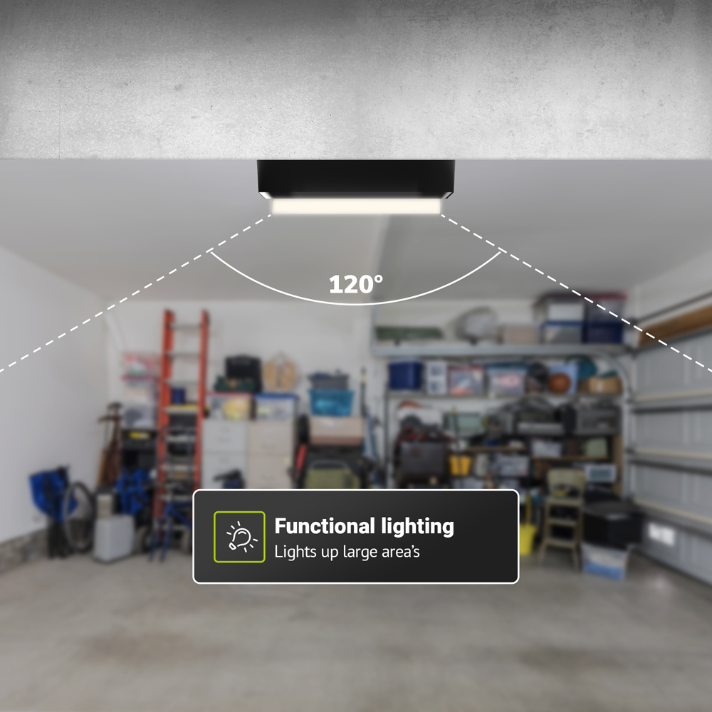 Set van 4 C-Series - LED Plafondlamp zwart ovaal - Wandlamp - Scheepslamp - IP54 - 18W - 1830lm - 4000K neutraal wit - voor binnen en buiten voor bin