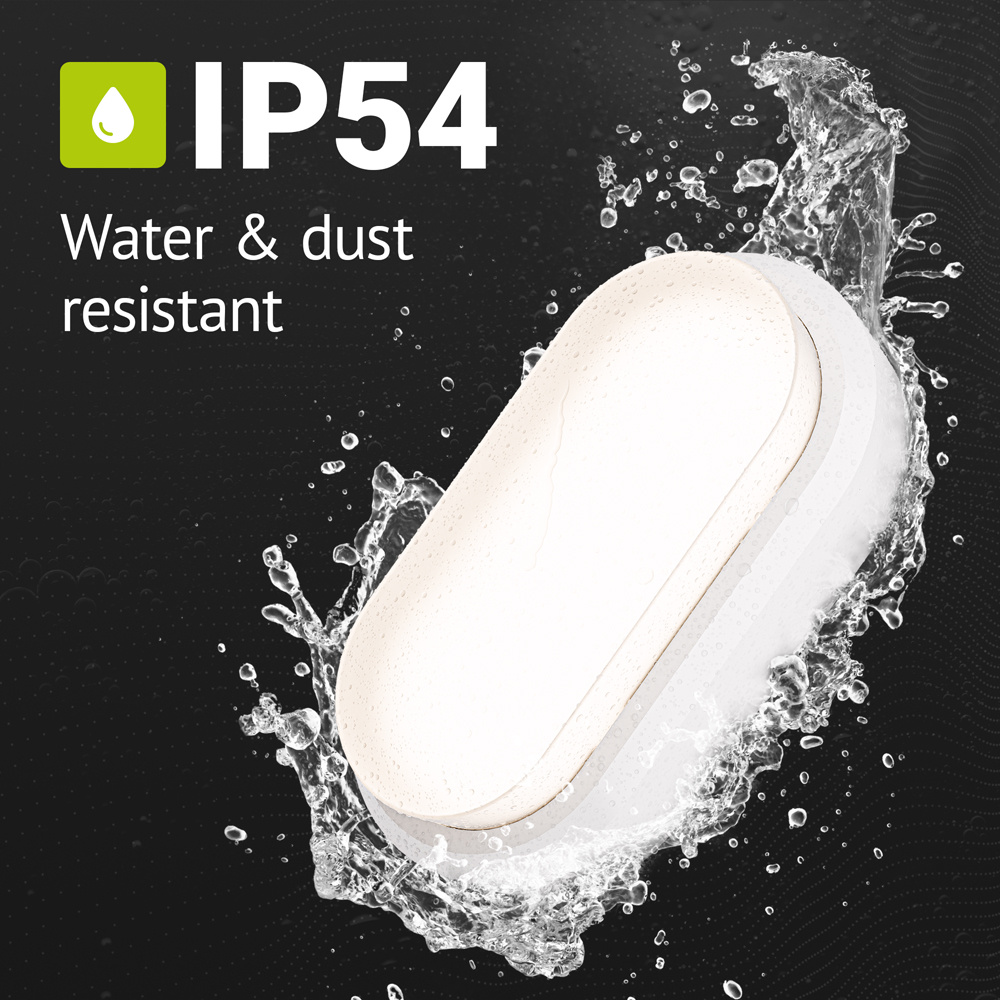 Set van 2 C-Series - LED Plafondlamp wit ovaal - Wandlamp - Scheepslamp - IP54 - 12W - 1160lm - 4000K neutraal wit - voor binnen en buiten voor binne