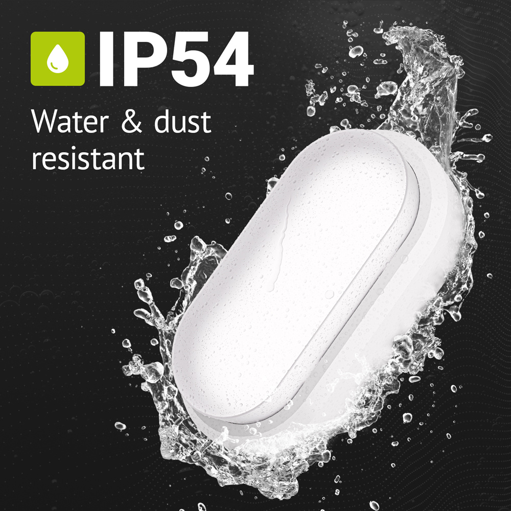 Set van 2 C-Series - LED Plafondlamp wit ovaal - Wandlamp - Scheepslamp - IP54 - 12W - 1160lm - 6500K Daglicht wit - voor binnen en buiten voor binne