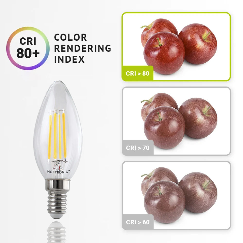 E14 LED Filament - 4 Watt 470 lumen - 2700K warm wit licht - kleine fitting - Vervangt 40 Watt - C37 kaarslamp