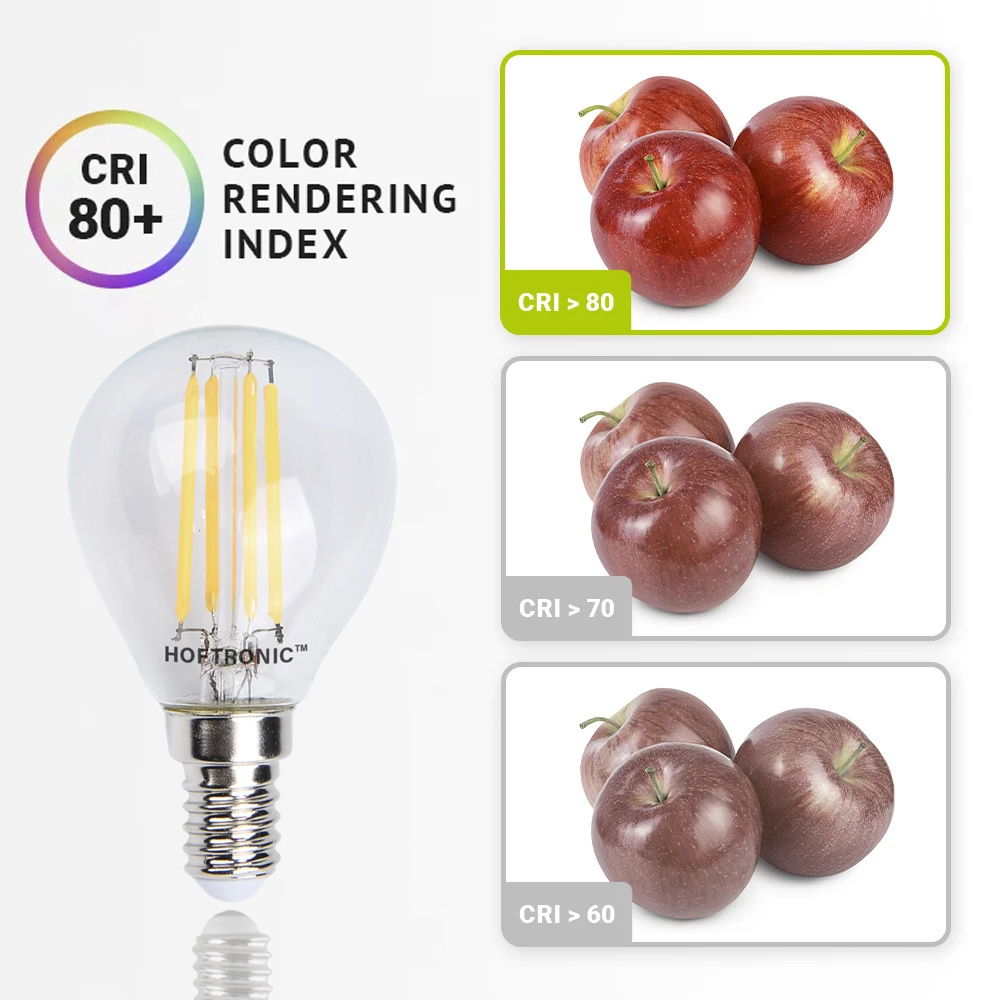 E14 LED Filament - 4 Watt 470 lumen - 2700K warm wit licht - kleine fitting - Vervangt 40 Watt - P45 vorm