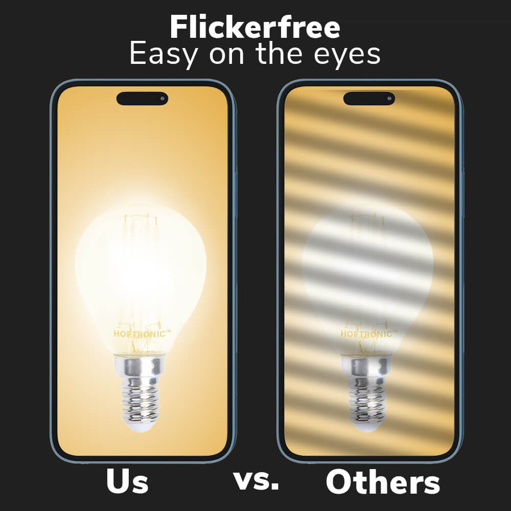 10x E14 LED Filament - 4 Watt 470 lumen - 2700K warm wit licht - kleine fitting - Vervangt 40 Watt - P45 vorm