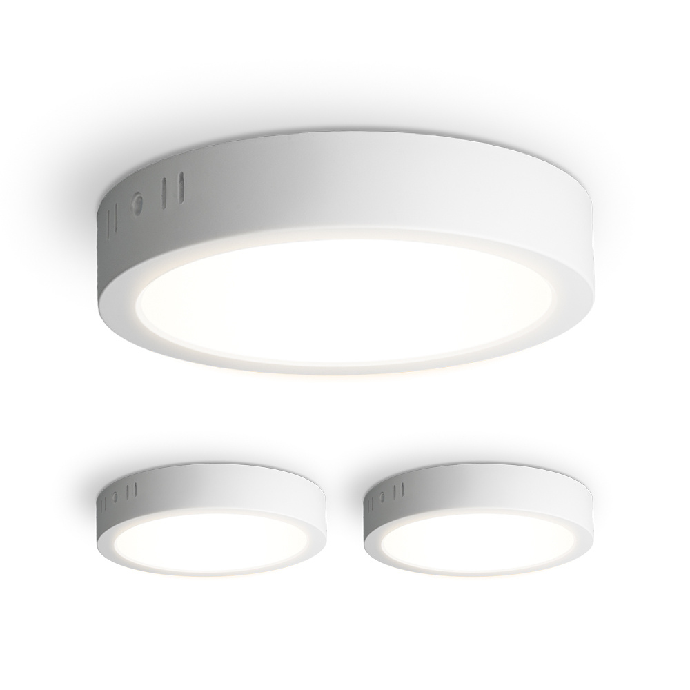 HOFTRONIC™ Set van 3 Indiana opbouwspots rond 12 Watt 1160 Lumen Wit 4000K neutraal wit LED downlight IP20 stofdicht 160mm