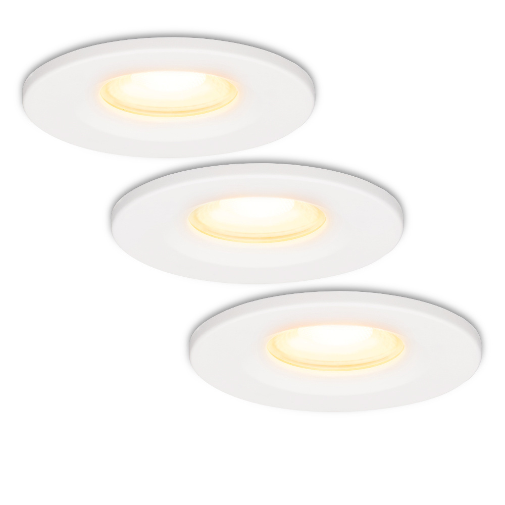 HOFTRONIC™ Set van 3 stuks dimbare LED inbouwspot wit Venezia 6 Watt 2200 2700K IP65 Dim to warm