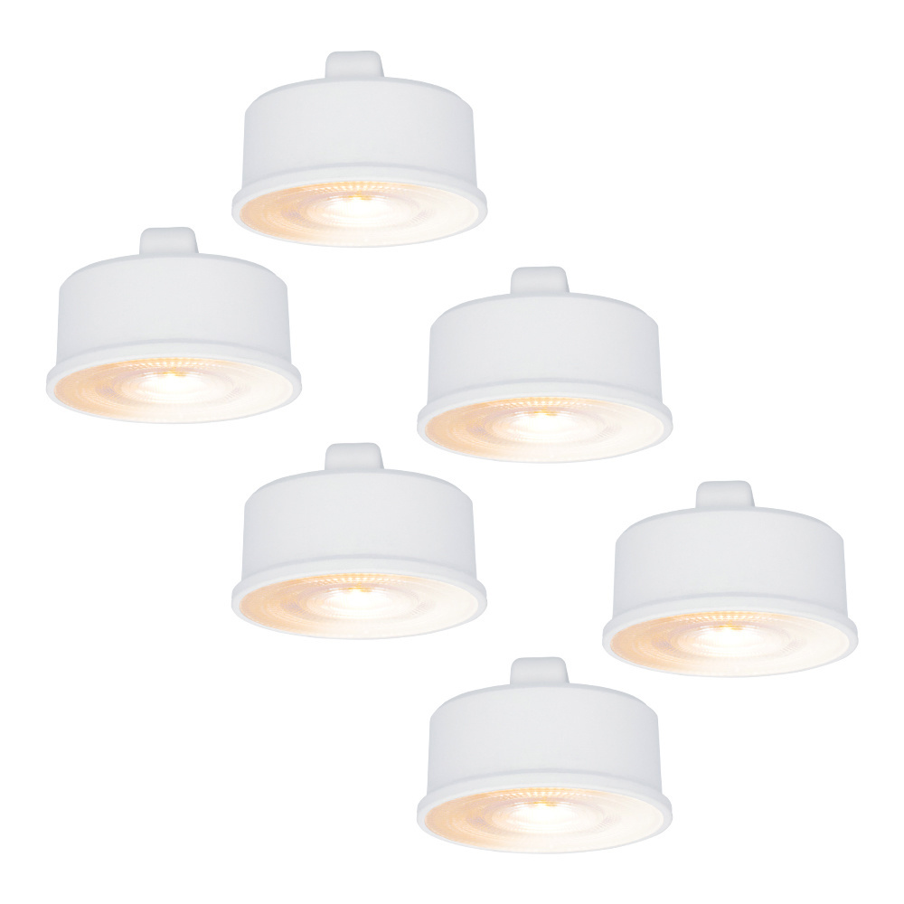 6x LED Lichtbron module 3.8 Watt Dimbaar 2200-2700K dim to warm (vervangt GU10) Ultra dun