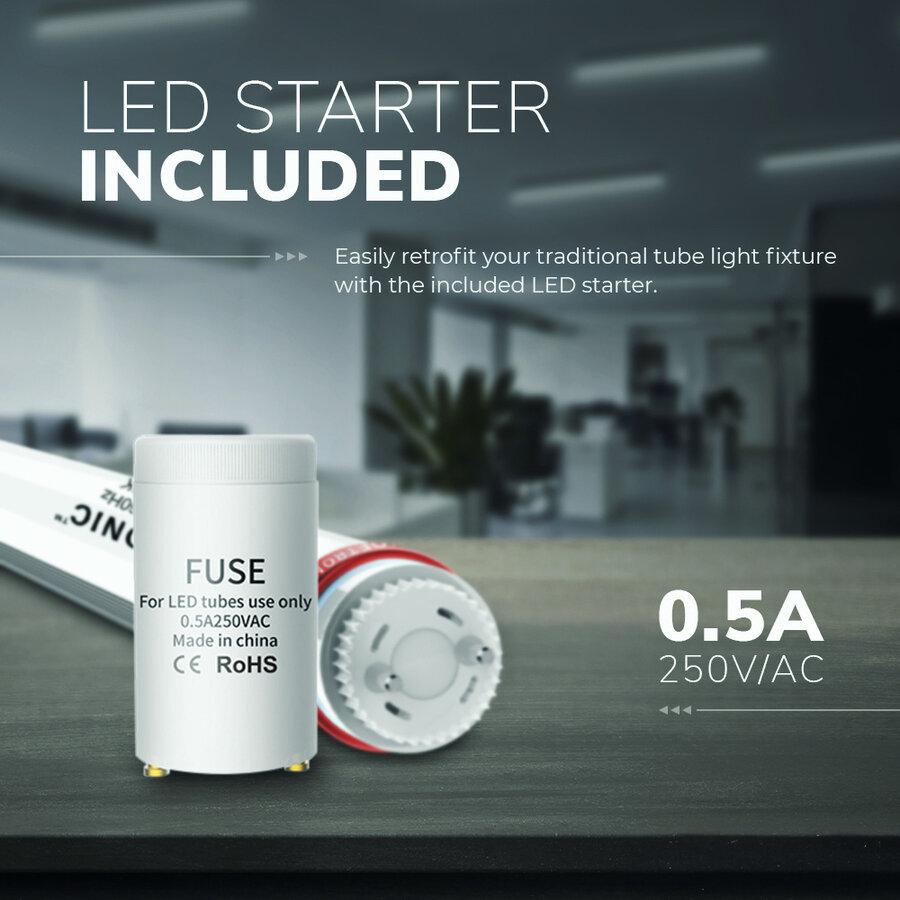 T8 (G13) LED tube 150 cm - 5250 lumen - 6000K (130W/860) flicker-free