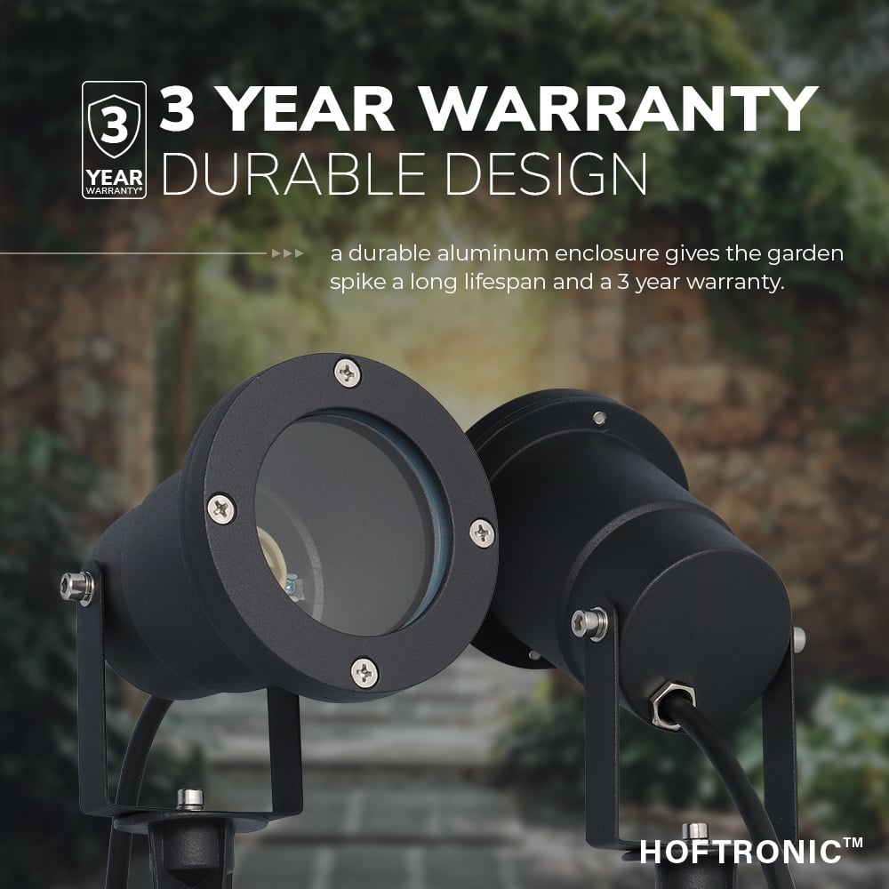 Sydney - 6x Prikspot XL - Aluminium - Zwart - IP65 waterdicht - Geschikt voor GU10 spot - 20 watt - 3 jaar garantie - Tuin spots, spots bodem buiten