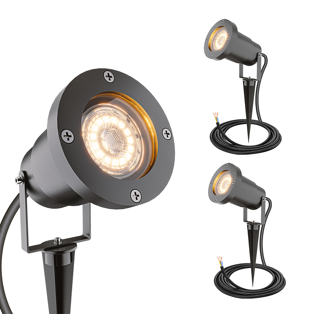 Sydney - 3x Prikspot XL - Aluminium - Zwart - IP65 waterdicht - Geschikt voor GU10 spot - 20 watt - 3 jaar garantie - Tuin spots, spots bodem buiten