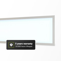 LED Paneel met Dali driver - Dimbaar - 30x120 cm - 36 Watt - 4860lm (135lm/W) - 6500K daglicht wit - Incl. opbouwframe - Flikkervrij - UGR22 - 5 jaar garantie