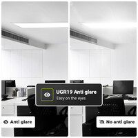 LED Paneel - 30x120 cm - 36 Watt - 4860lm (135lm/W) - 4000K neutraal wit - Incl. opbouwframe - UGR19 - Flikkervrij - 7 jaar garantie - Boke driver
