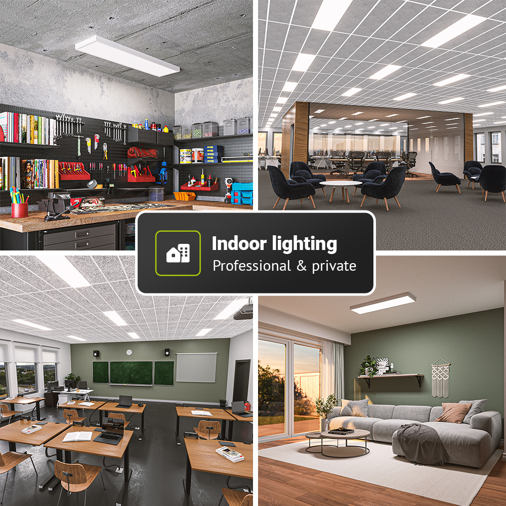 LED Paneel - 30x120 cm - 36 Watt - 4860lm (135lm/W) - 6500K daglicht wit - Incl. opbouwframe - UGR22 - Flikkervrij - 7 jaar garantie - Boke driver afbeelding