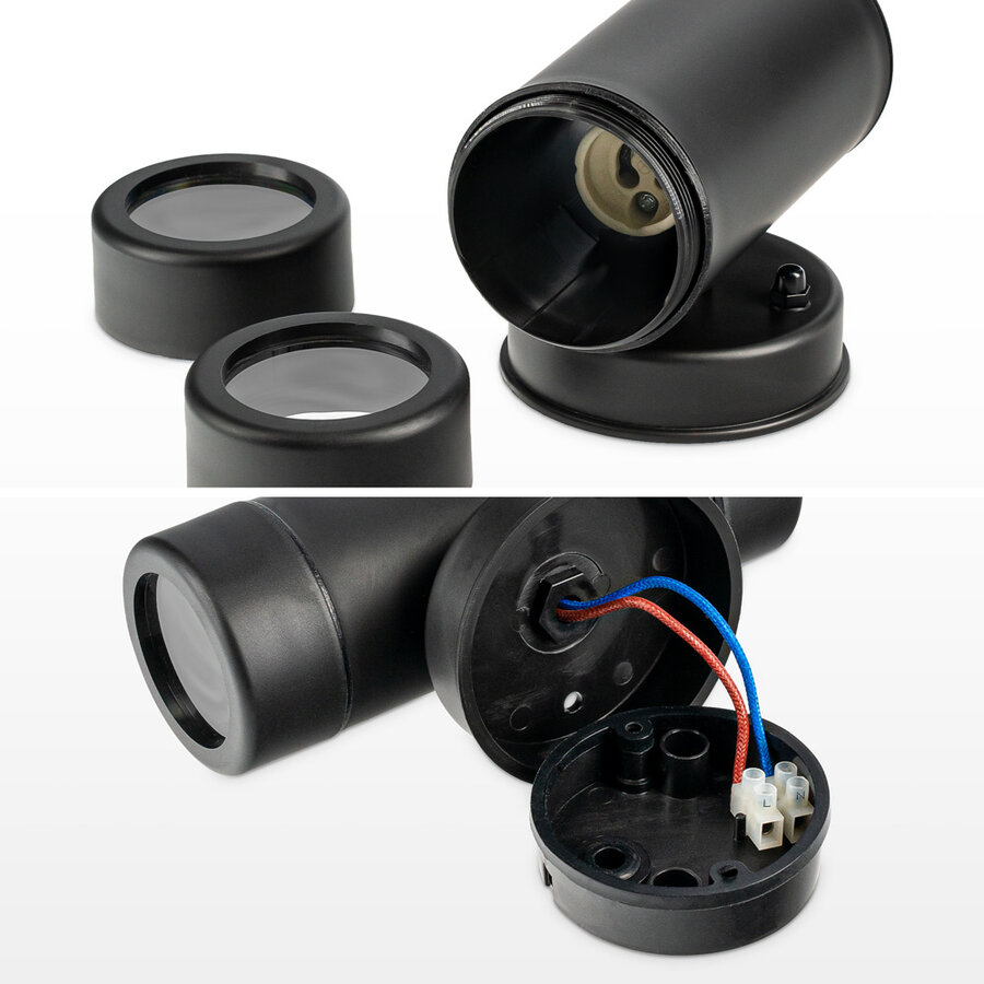 Otey Smart LED Up & Down Wall Light - Black - Indoor & outdoor GU10