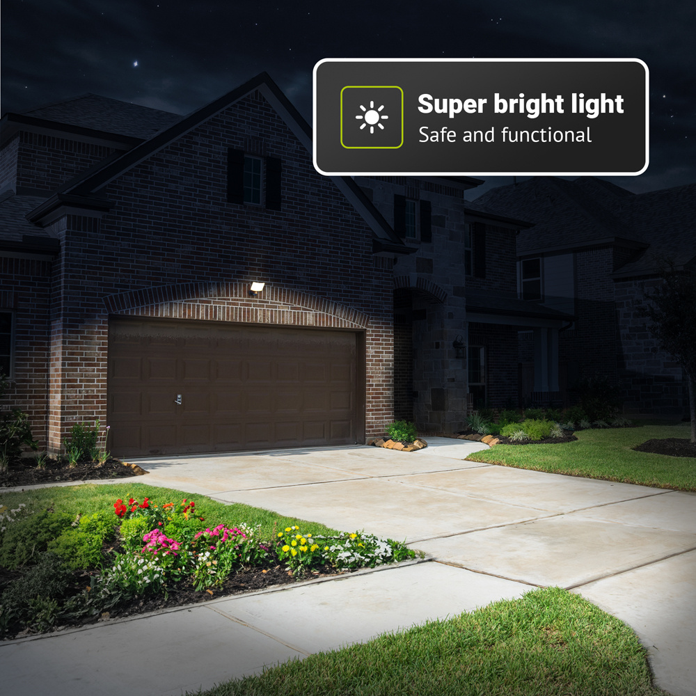 Londen - LED-breedstraler met bewegingssensor - Incl. schemersensor - IP65 waterdicht - Kantelbaar - 2500 lumen - 3000K warm wit licht - 30 watt - Zwa