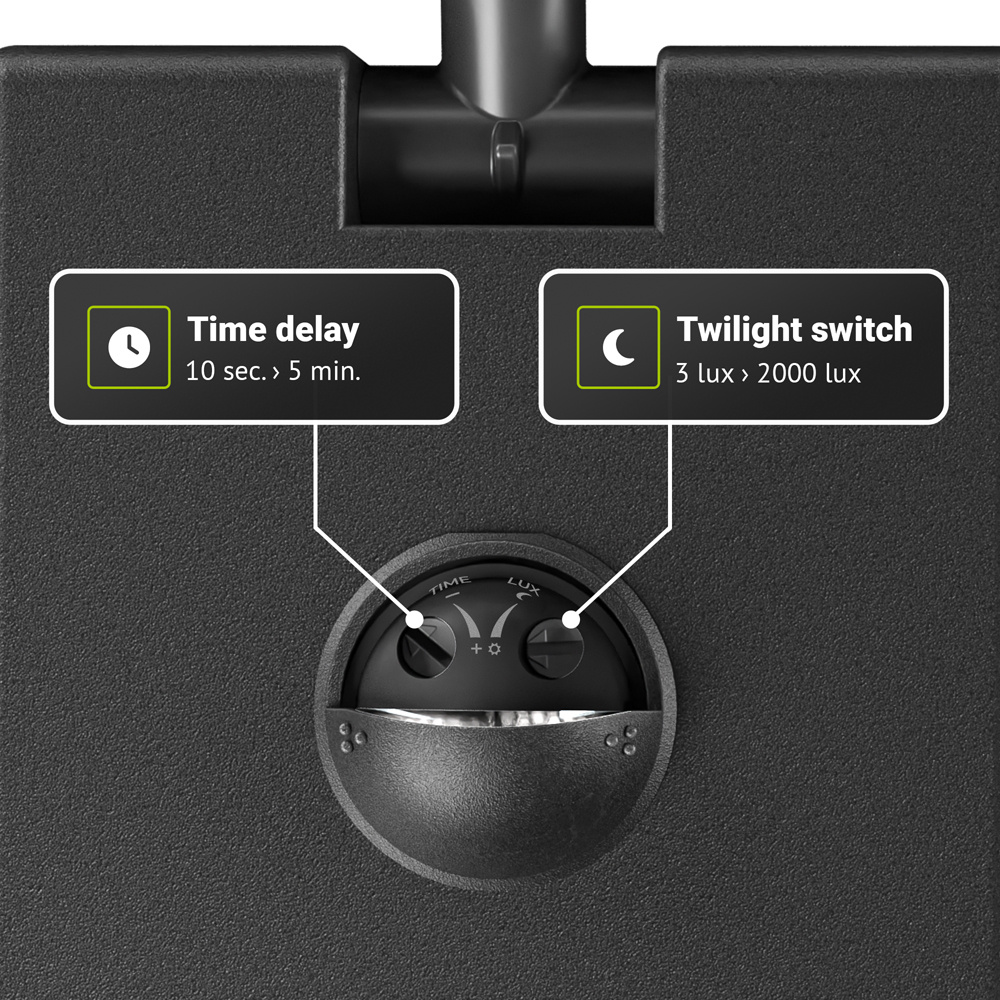 Selby - LED wandlamp met bewegingssensor - Incl. schemersensor - IP65 waterdicht - 780 lumen - 3000K warm wit licht - 10 watt - Zwart - Buitenlamp - 5
