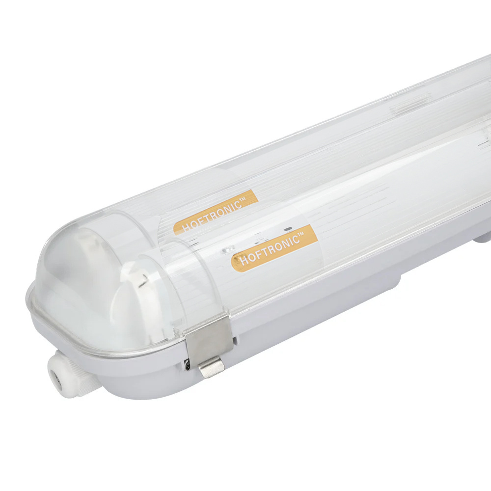 HOFTRONIC™ Eco Bright LED TL armatuur 120cm Dubbel T8 G13 Incl. LED TL buizen 4000K neutraal wit licht 25 Watt 4000 Lumen (160lm W) IP65 Waterdicht
