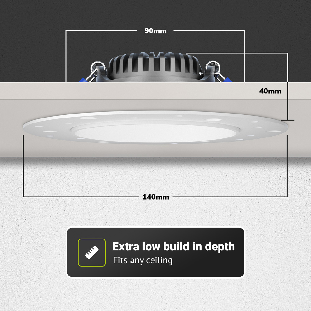 6x Lugo LED - Trimless Spots - Inbouwspot Wit - Dimbaar - 5 Watt 450 Lumen - 2700K Warm Wit Licht - Kantelbaar - IP65 - Voor Binnen & Buiten