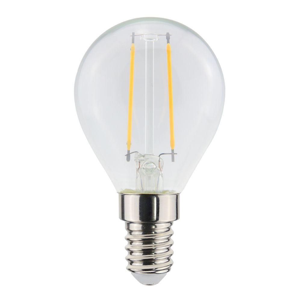 HOFTRONIC™ LED Filament lamp E14 2,5 Watt 250 Lumen G45 vorm 2700K Warmwit licht Dimbaar Helder glas