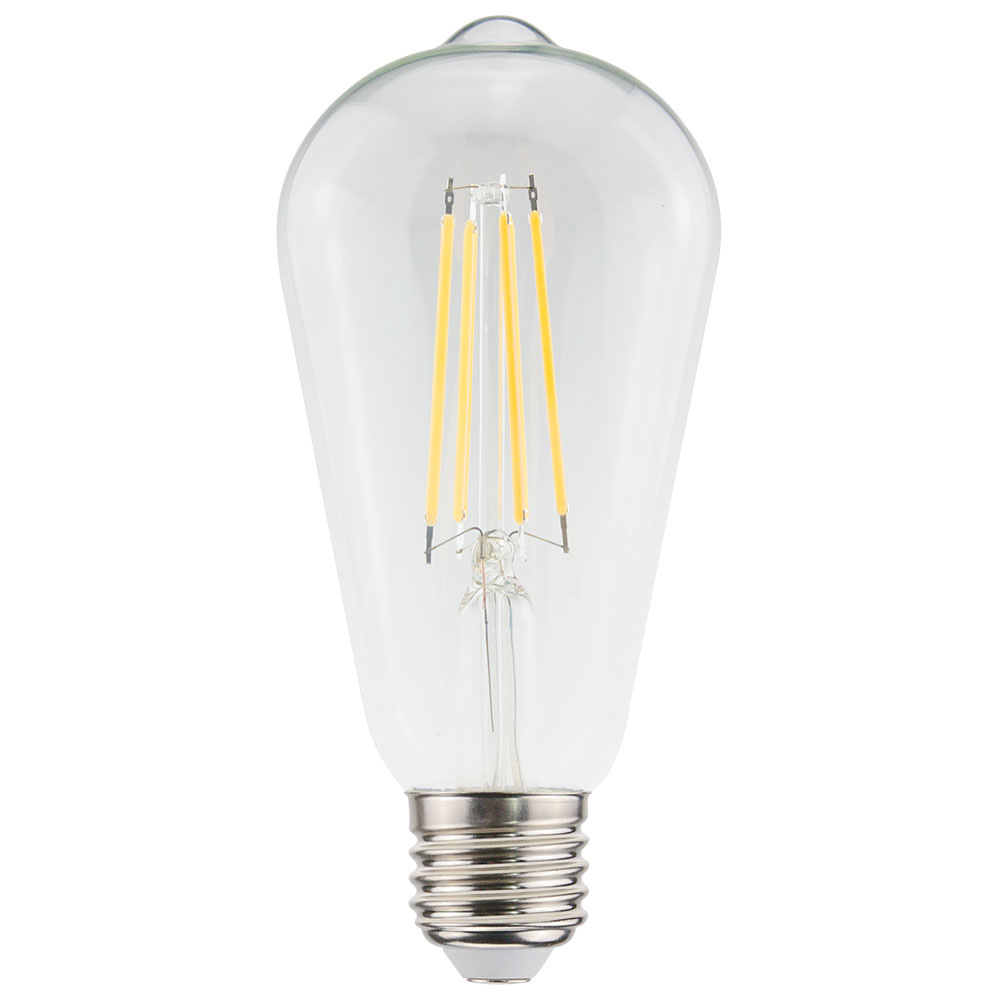 HOFTRONIC™ LED Filament lamp E27 9 Watt 1055 Lumen ST64 Edison 2700K Warmwit licht Dimbaar Helder glas