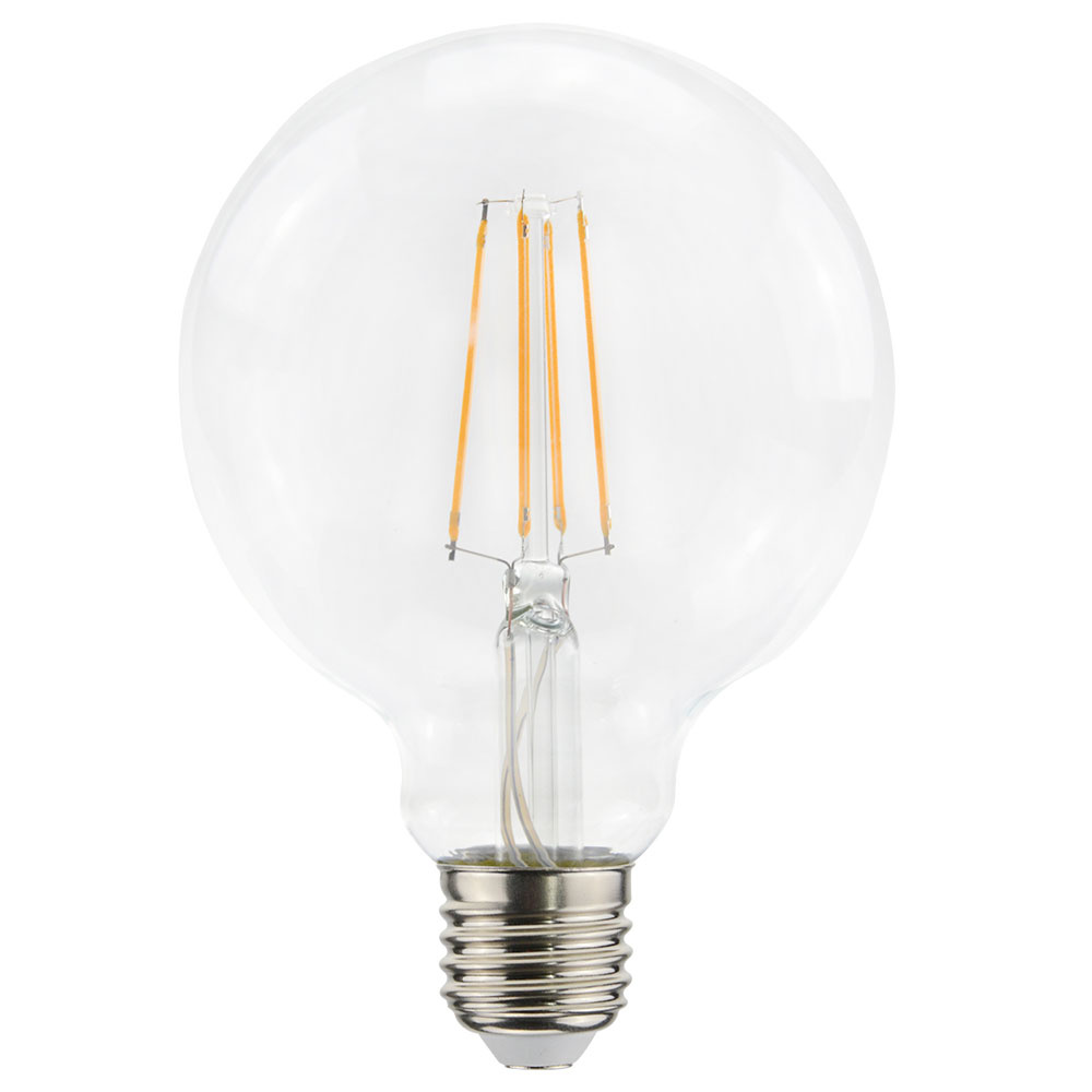 HOFTRONIC™ LED Filament lamp E27 9 Watt 1055 Lumen G95 2700K Warmwit licht Dimbaar Helder glas