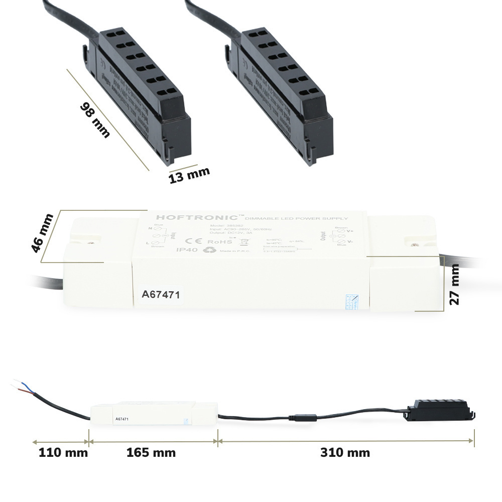 Sienna - 6x inbouwspots veranda - Dimbaar LED - Complete set met afstandsbediening - Kantelbaar - Plug & Play - 12 Volt 3 watt - 2700K 200 lumen - IP4