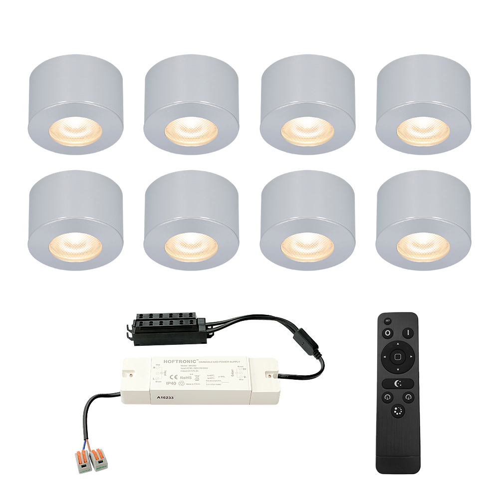 HOFTRONIC™ Complete set 8x3W dimbare LED in opbouwspots Navarra IP44