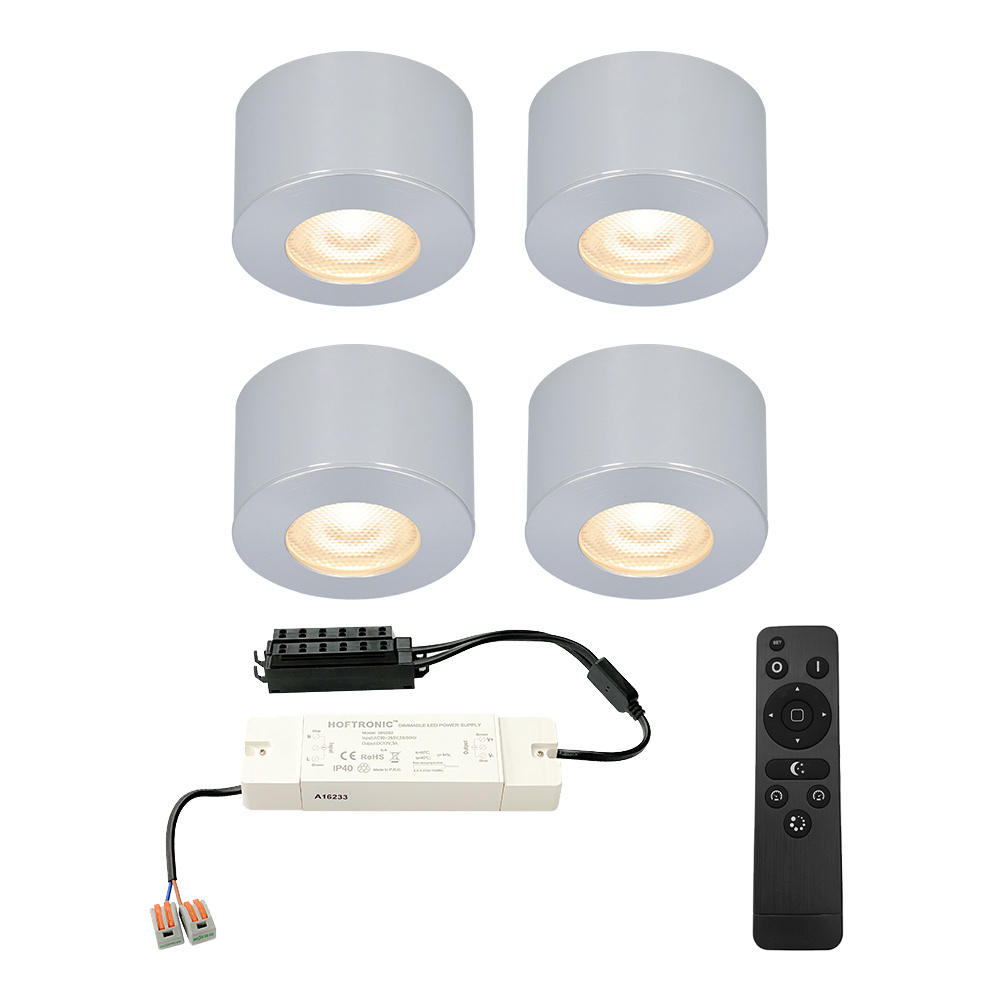 HOFTRONIC™ Complete set 4x3W dimbare LED in opbouwspots Navarra IP44