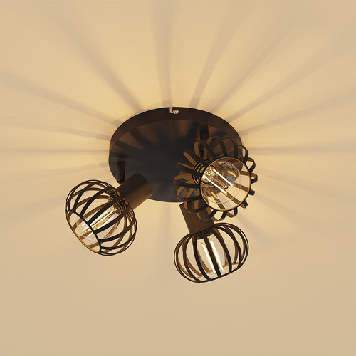 NETTLIFE 3 plafondspots voor de gang - moderne zilveren muurspots, draaibaar tot 350°E14, MAX.25W, lamp voor woonkamer, slaapkamer, keuken (zonder gloeilamp