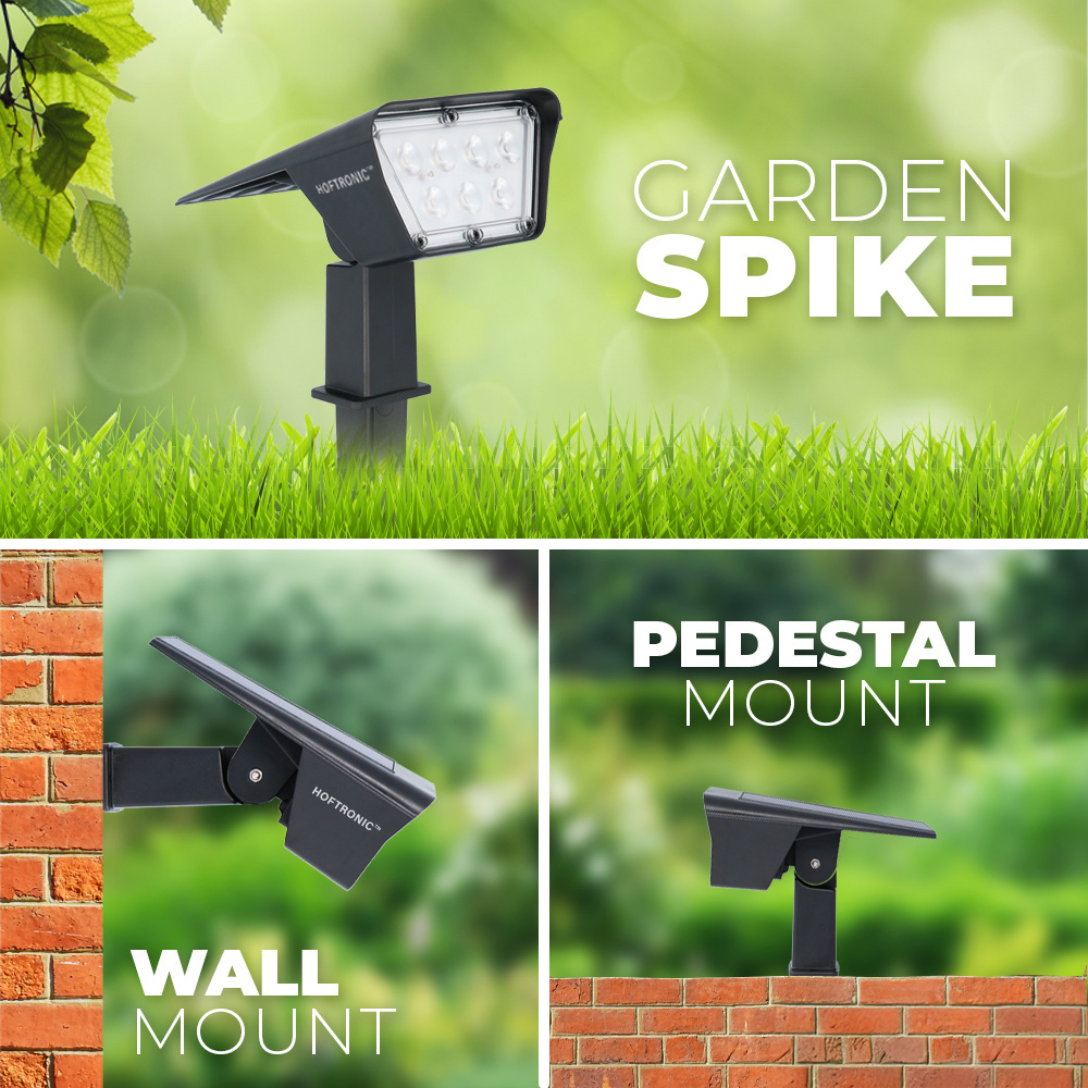 2x Odessa LED Solar Tuinspot 6000K daglicht wit IP65 waterdicht afbeelding